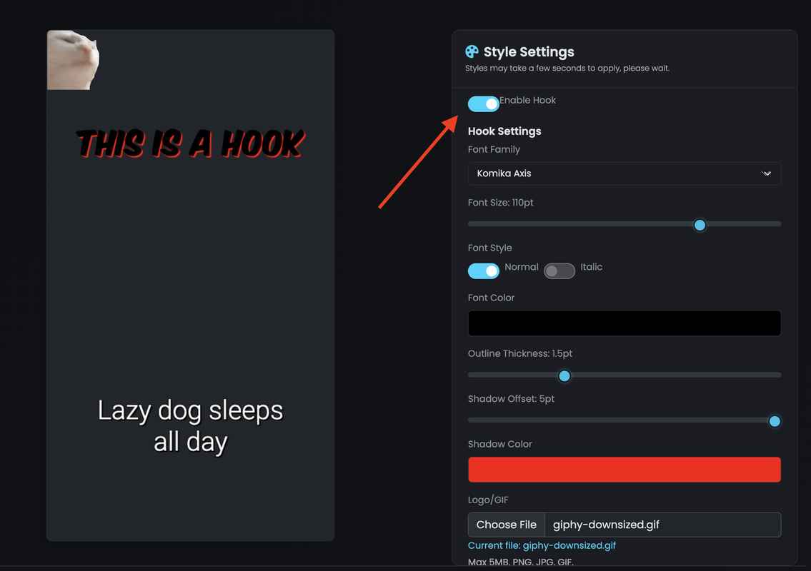 Video Hooks Configuration